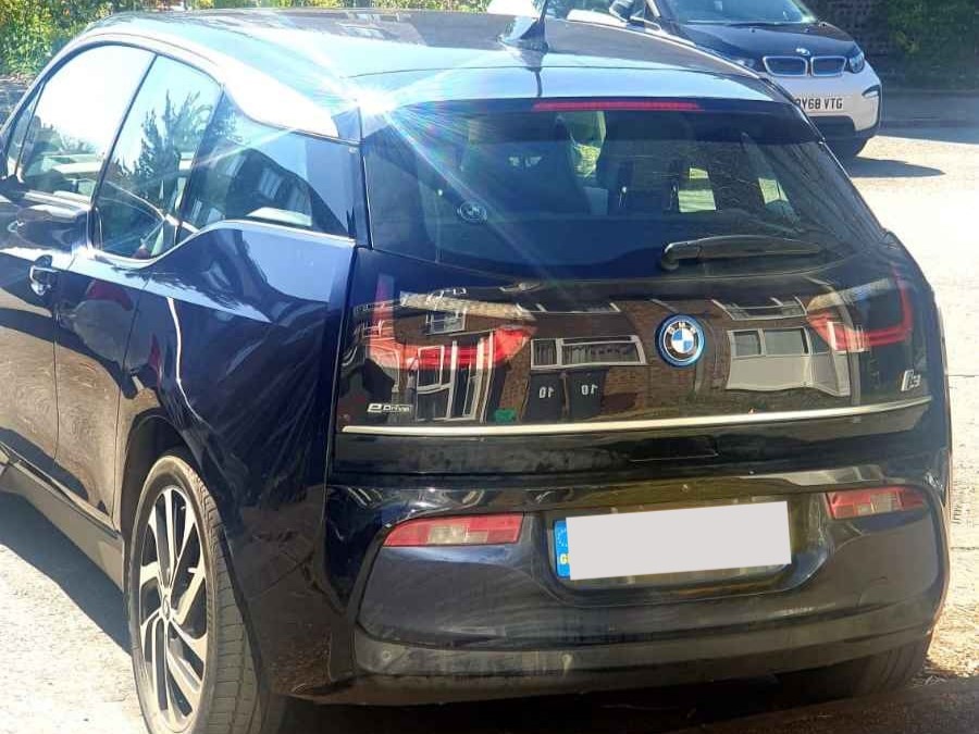 A rear shot of a BMW i3 94 Ah.
