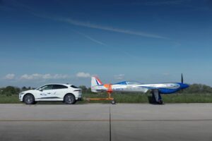 Jaguar I-PACE provides ground support for all-electric flight speed record bid