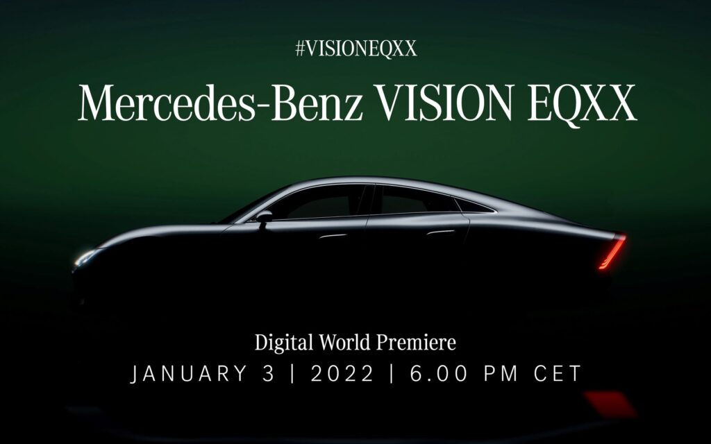 Digital world premiere of the VISION EQXX on 3rd January 2022 – the most efficient Mercedes-Benz ever!