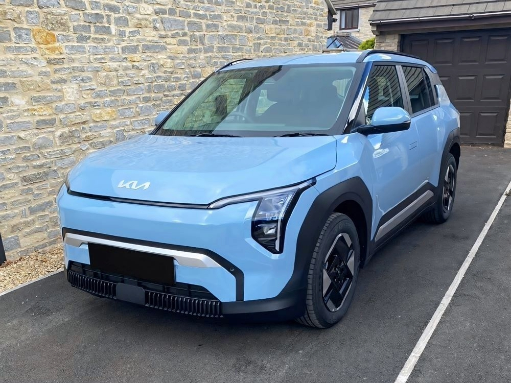 Kia EV3 at owner's driveway