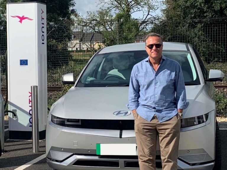 Hyundai IONIQ 5 owner at an IONITY charging station.