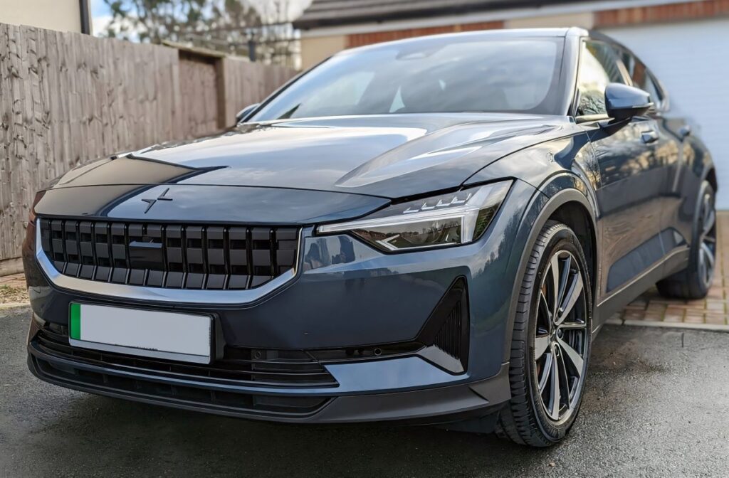 Polestar 2 on owner's driveway looking very stylish
