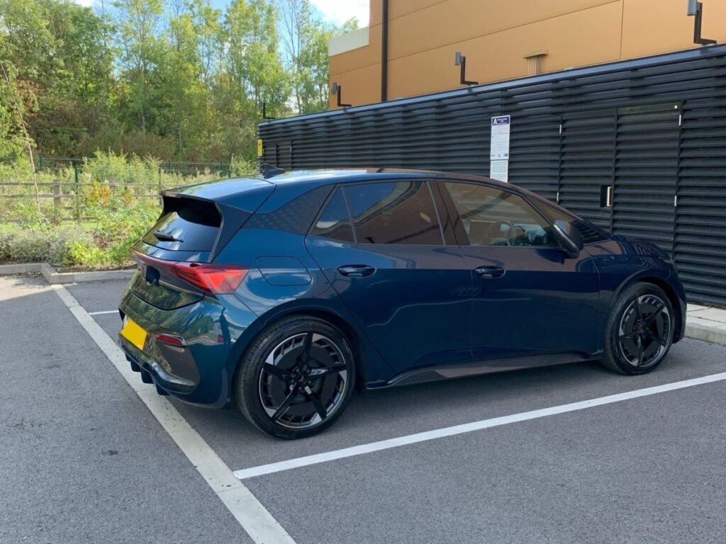 A Cupra Born parked