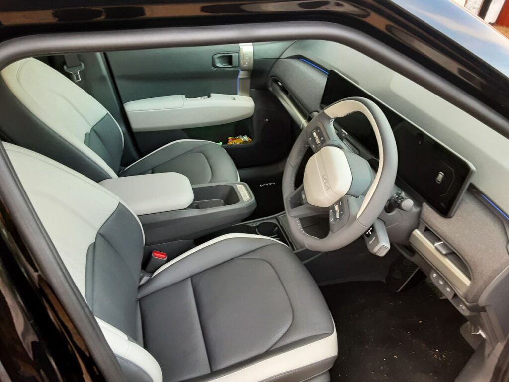 Front seats of Andy's Kia EV3 GTS 81kWh