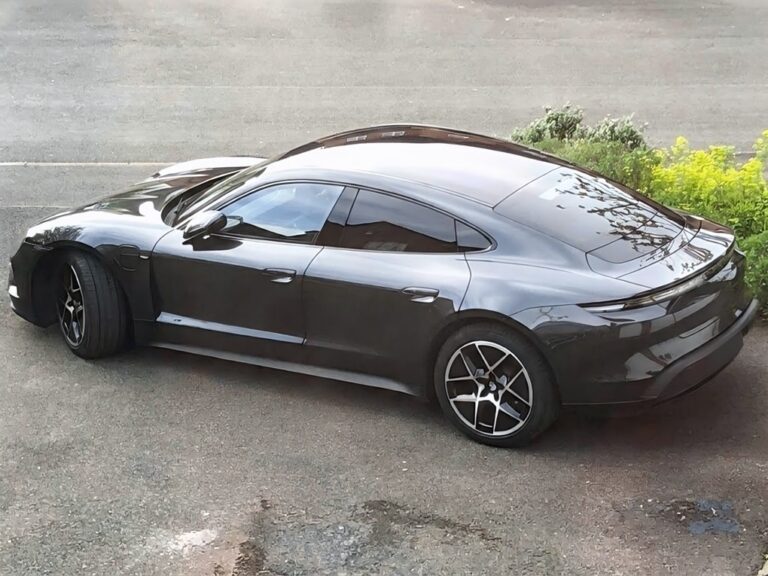 An aerial view of Paul's Porsche Taycan 97kWh 2024