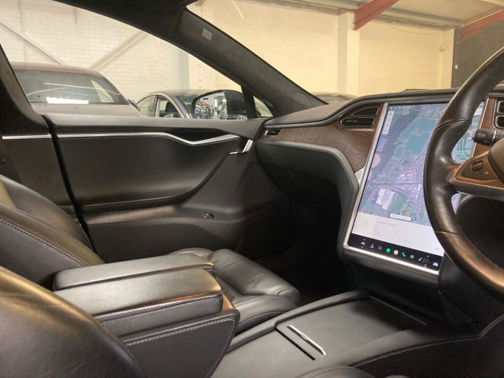 The front passenger seat of Graham's 2017 Tesla Model S 75kWh